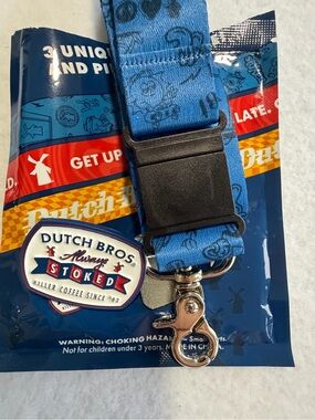 Dutch Bros Blue Branded Mystery June 25 2026 Lanyard Drop with Stoked Pin